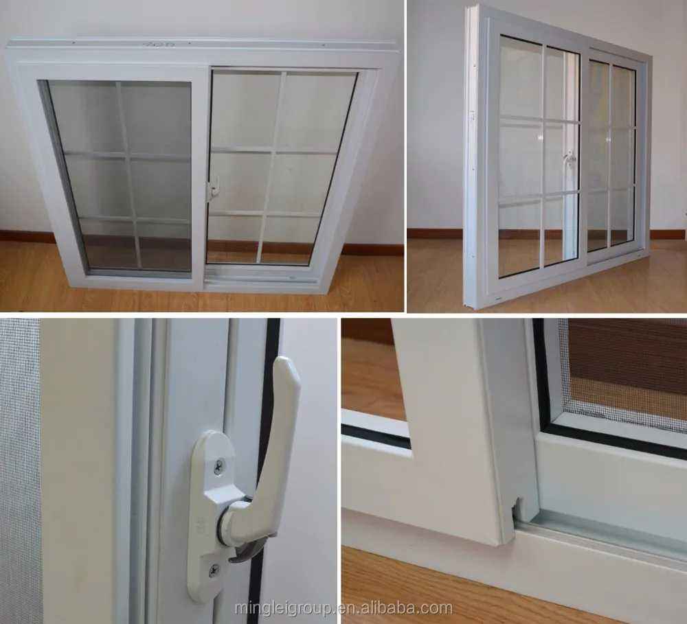 North European style plastic upvc/pvc sliding windows