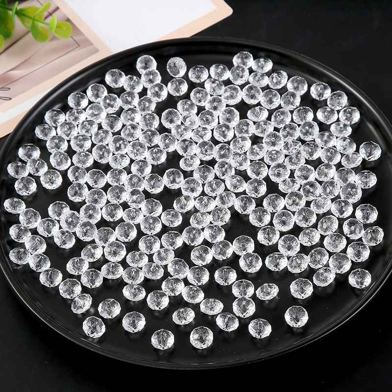 Spot wholesale transparent acrylic loose bead accessories DIY handmade crystal beaded bead curtain material package