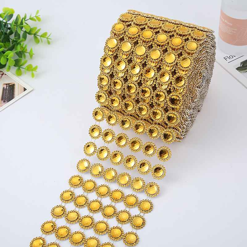 New plastic wire drill 6/5/4/3 row electroplated row drill strip hollow mesh drill accessories decoration accessories