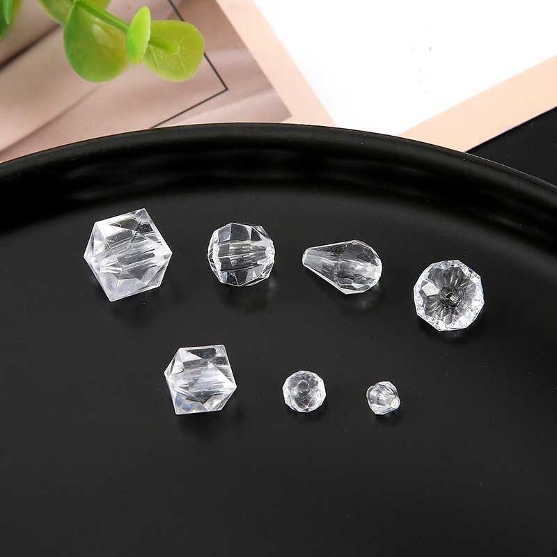 Spot wholesale transparent acrylic loose bead accessories DIY handmade crystal beaded bead curtain material package