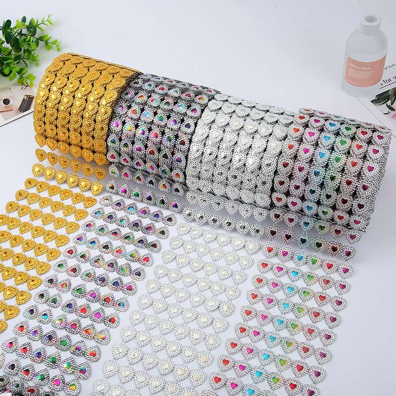 New plastic wire drill 6/5/4/3 row electroplated row drill strip hollow mesh drill accessories decoration accessories