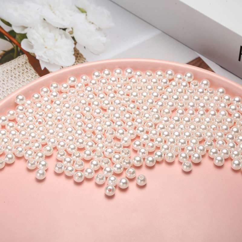 Wholesale multi - style ABS imitation pearl perforated pearl loose bead diy necklace pendant bracelet accessories