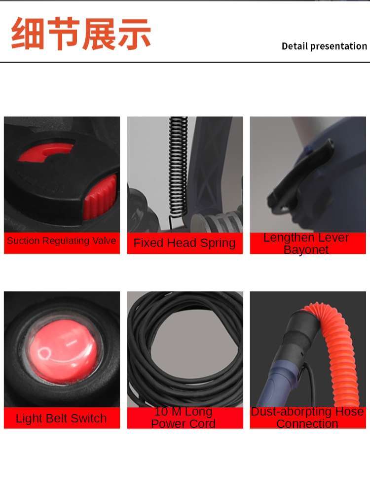 New fashion product wall sanding drywall sander machine drywall sander polishing wall machine with Led 1 - 19 pieces