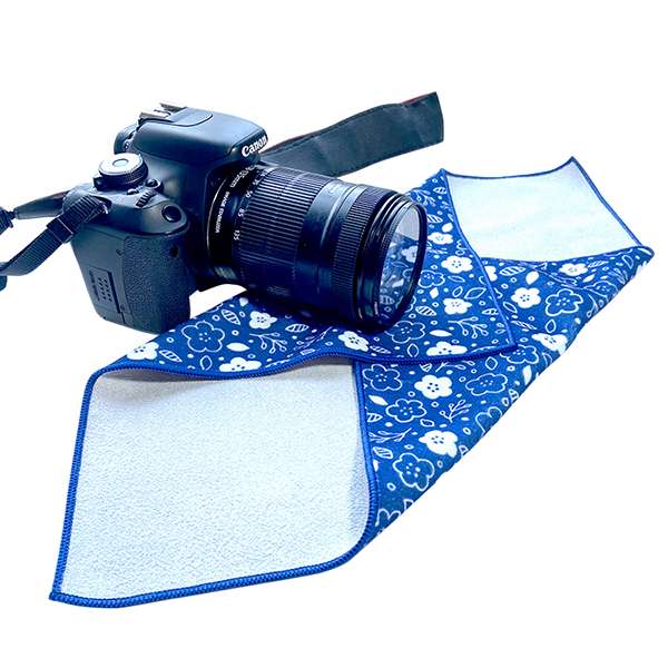 Klein blue print self-sticky fabric