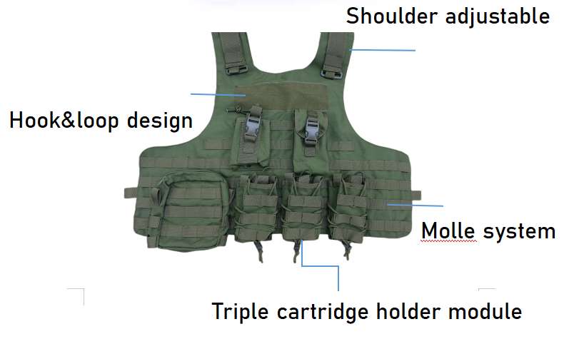 Multifunctional protective vest green
