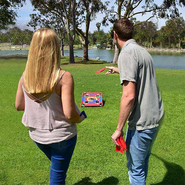 Fabo Collapsible Portable Corn Hole Boards with 8 Cornhole Bean Bags (3 x 2-feet)