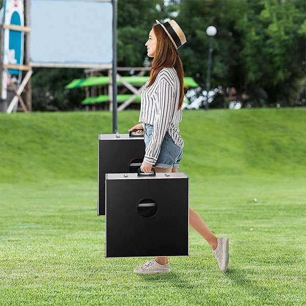 Fabo Foldable Cornhole Game Set wood board-includes 2 boards, 8 bean bags,traval case Customization