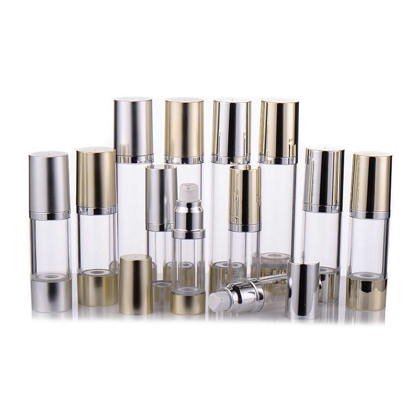 Wholesale 15ml 30ml 50ml 100ml Acrylic Gold Cosmetic Packaging Bottles Luxury Essence Cream Lotion Airless Pump Bottle