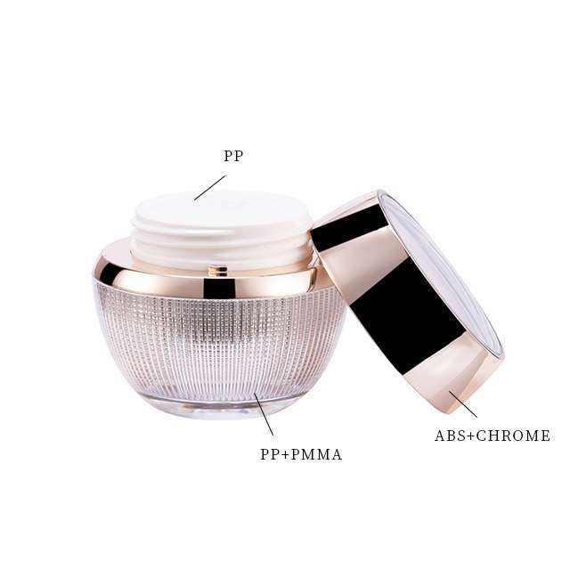Wholesale Silver Plastic Pot Jar for Face Cream Acrylic Double Wall Clear Cosmetic Body Butter Cream Jar 50g 30g