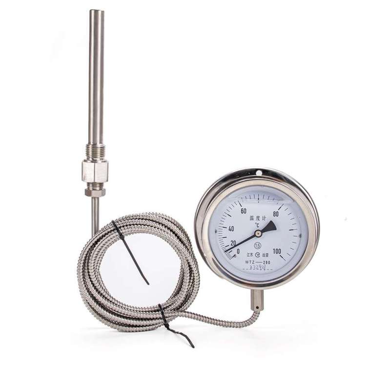 China Customized WTZ-280 Capillary Temperature Gauge-Gas Filled Temperature  Gauge-Mechanical Thermometer Suppliers, Manufacturers, Factory - SUNFLOWER